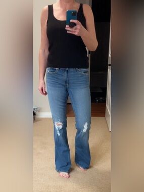 Women's Blue Distressed Jeans